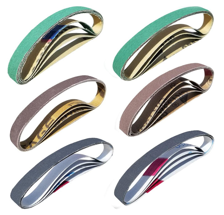 24 Pack 1/2" x 12" Replacement Sharpening Belt Kit for Official Work Sharp...