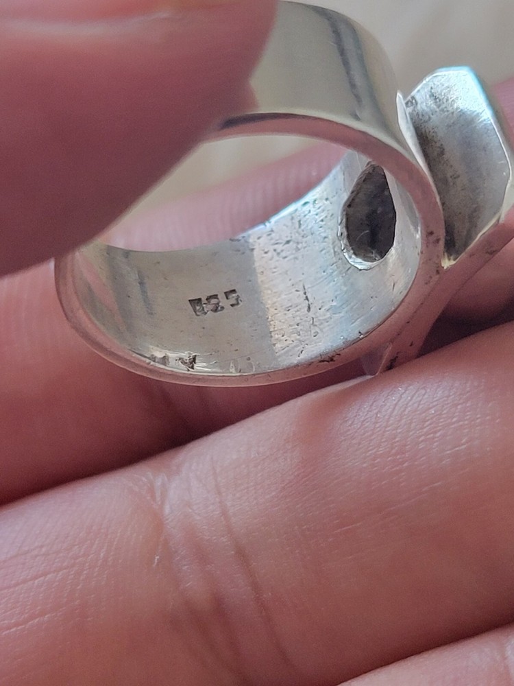 925 solid Sterling Silver & amethyst handmade ring size 6