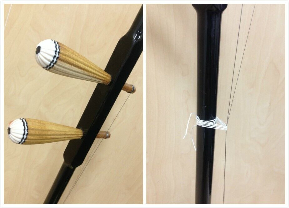 Chinese 2-stringed Fiddle, Erhu, Solid Timber Body,Neck + Foam Case,Strings