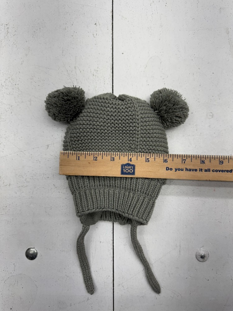 Langzhen Grey Knit Beanie Kids Size Medium