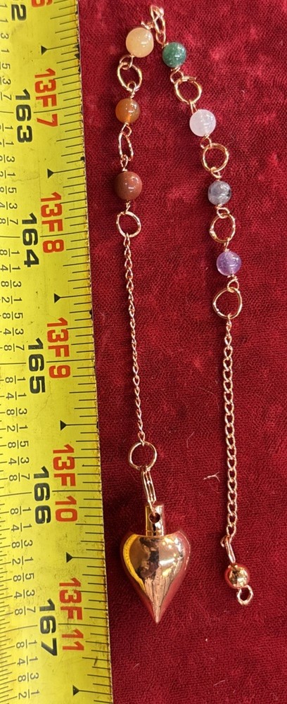 Copper pendulum with Chakra Chain