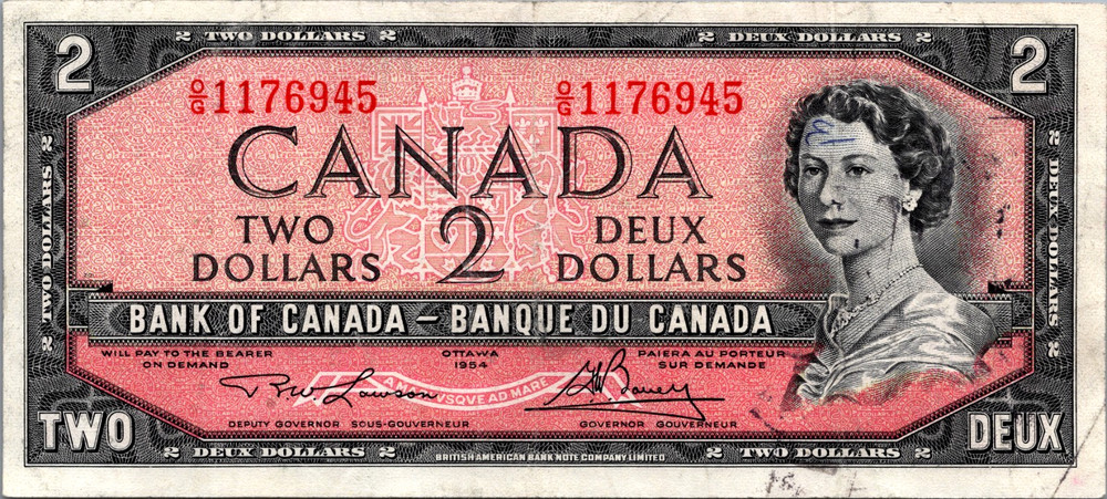 Canada 2 Dollars 1954 BC-38dA