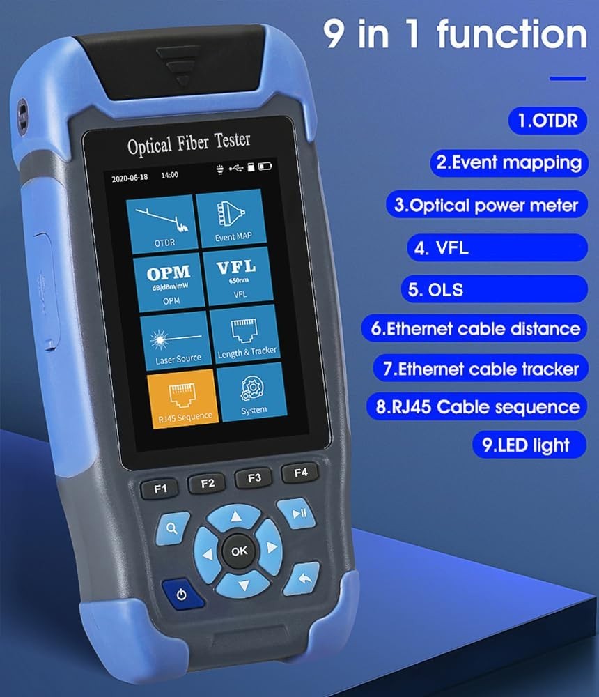 Advanced Mini-Pro OTDR Multi-Function Tester, Range 5m-60km, 24dB Dynamic Range