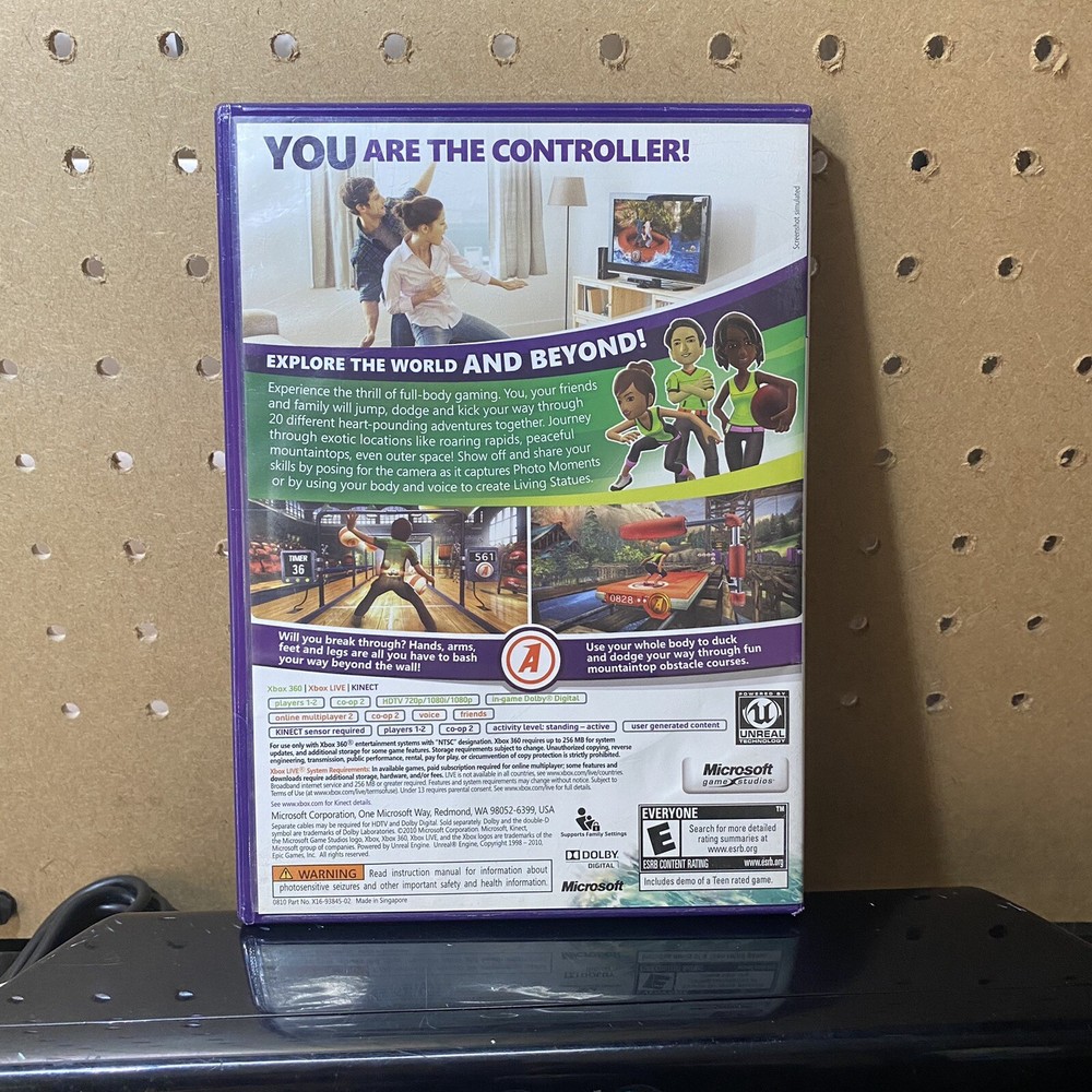 Microsoft Xbox 360 Kinect Motion Sensor Bar Black & Kinect Adventures Bundle!!