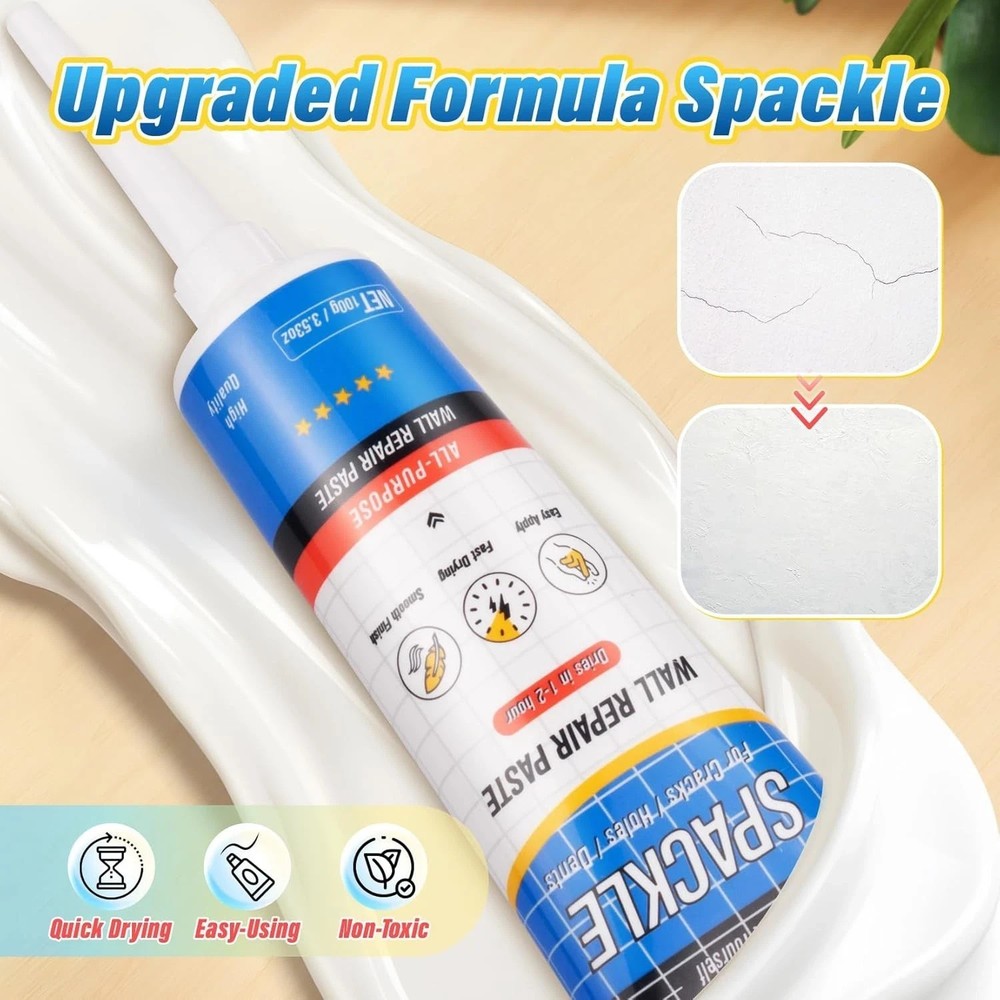 “Drywall Repair Kit Fast Drying – 9 Pack Wall Mending Agent Spackle Hole Patch”