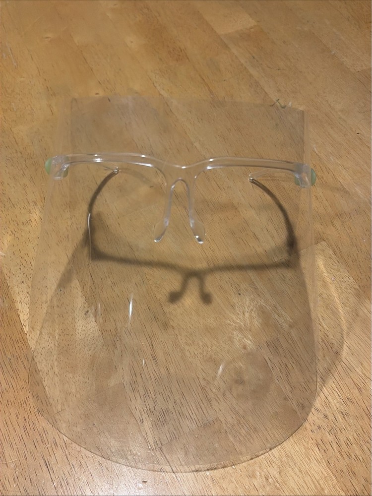 Face Shield Clear Glasses Safety Mask EUC