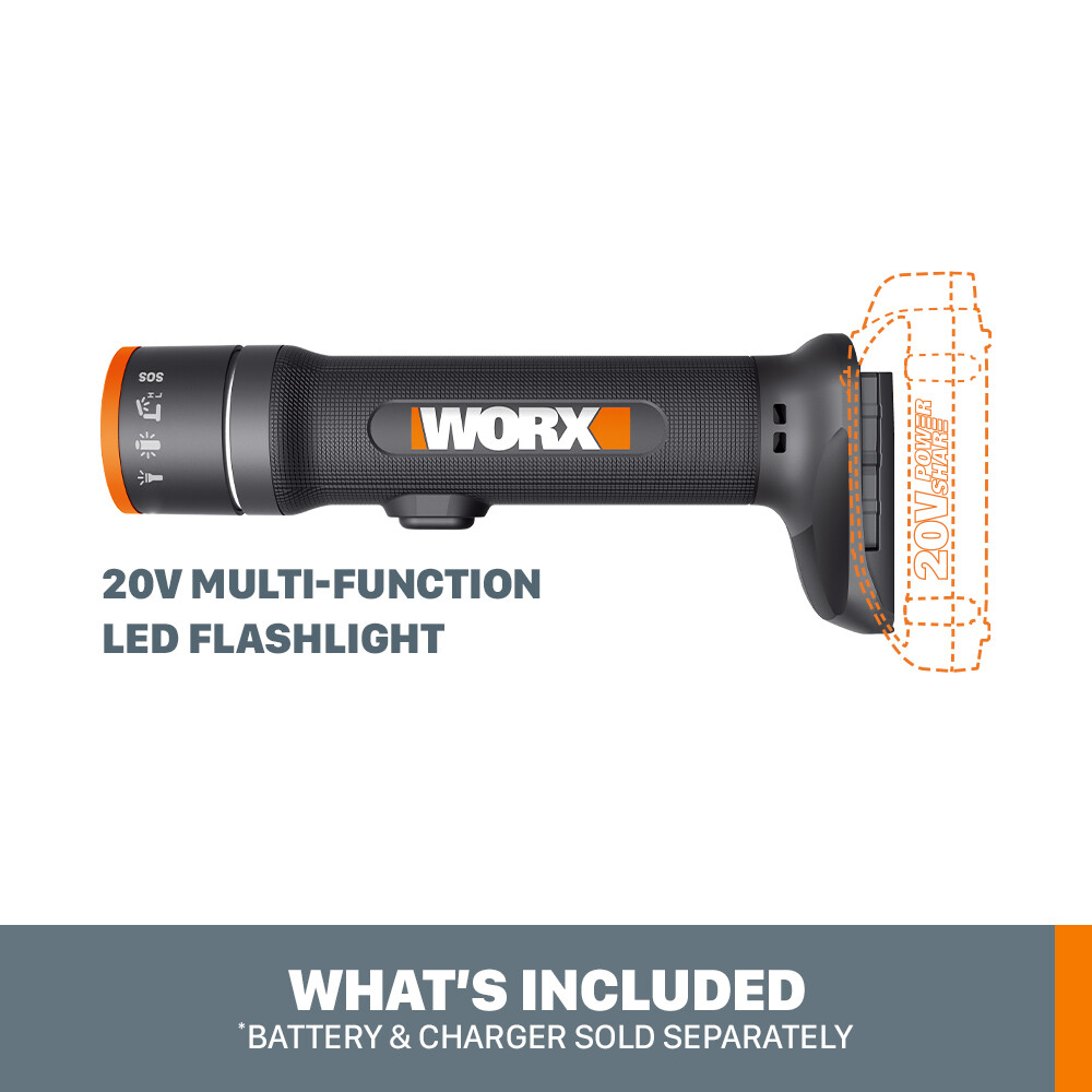 WX027L.9 Worx 20V MaxLithium Cordless Multi-Function LED Flashlight (Tool Only)