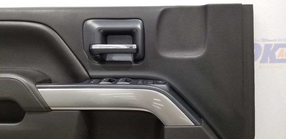 15 CHEVY SILVERADO 1500 LT EXT INTERIOR DOOR TRIM PANEL FRONT LEFT DRIVER