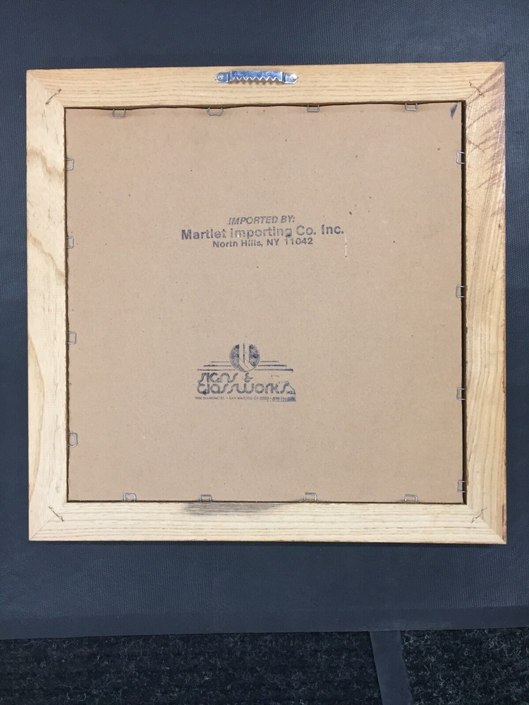 Vintage Molson Light Wood Framed Mirror Sign