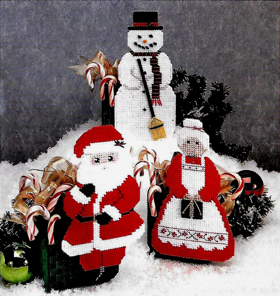 CHRISTMAS CANDY CANE HOLDERS  ------   PLASTIC CANVAS PATTERNS
