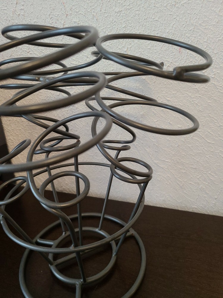 6 Bottle Wire Metal Wine Rack Tabletop Kitchen Wine Accessory 13" x 12"