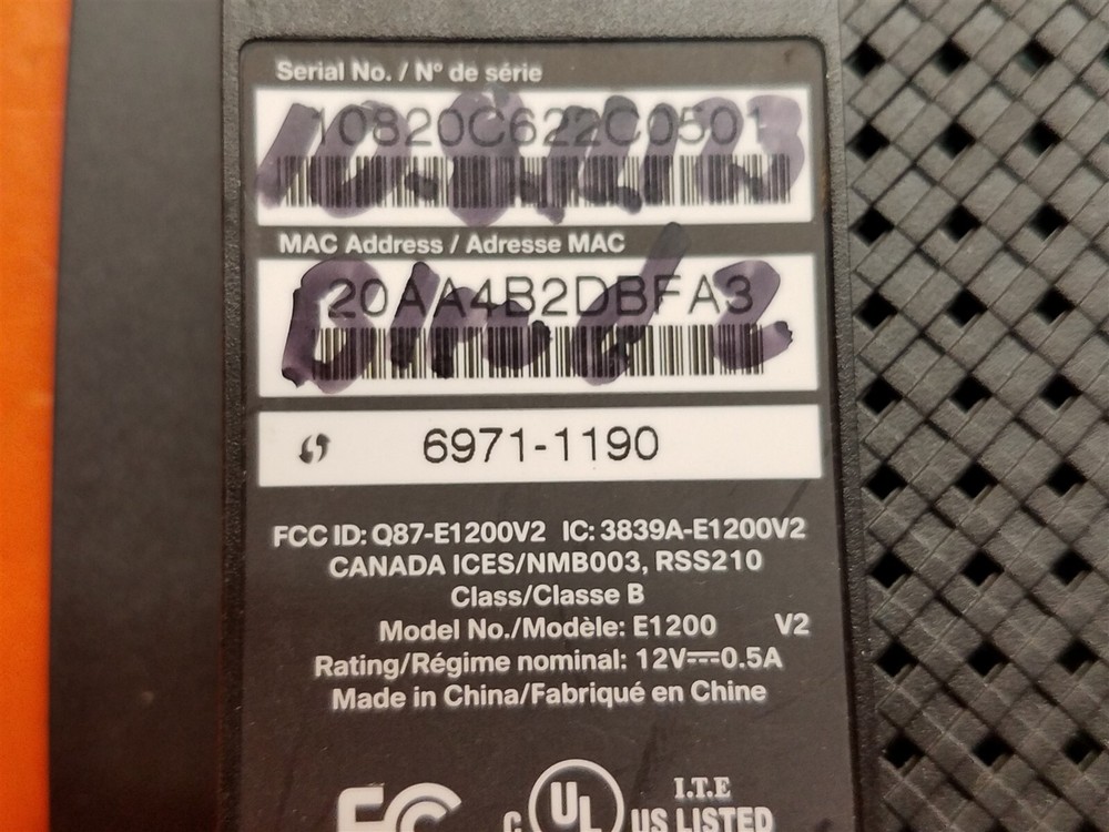 ⭐️⭐️⭐️⭐️⭐️ Cisco Linksys E1200 V2 Wireless Router No AC Adapter