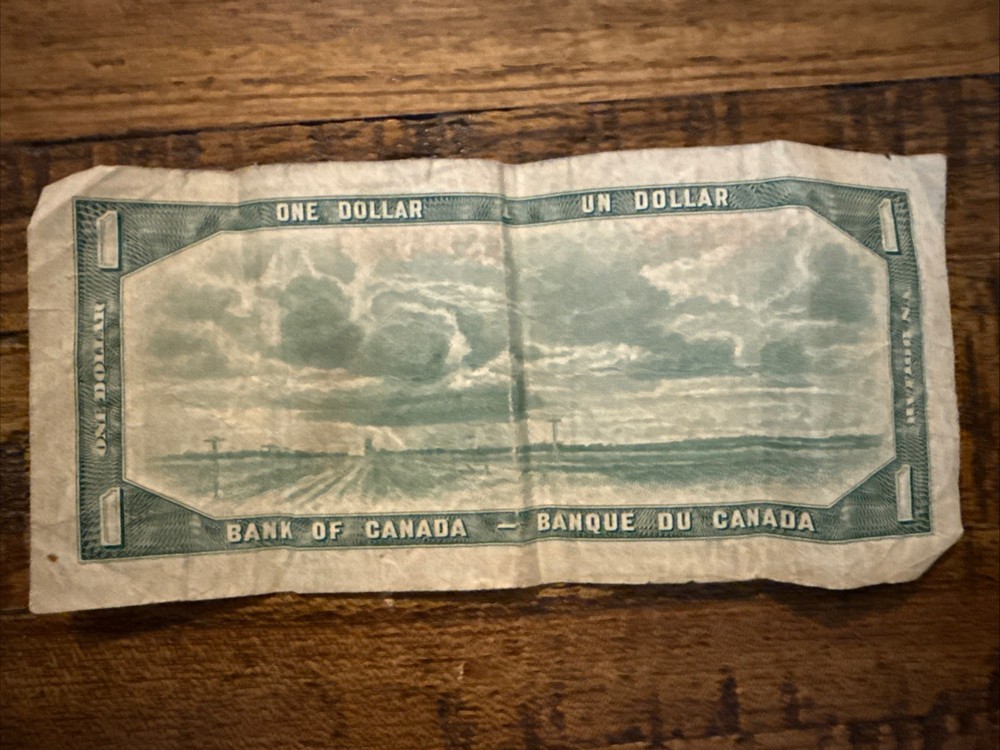 🇨🇦 1954 Canada $1 Dollar Bill Banknote Devil’s Head ?