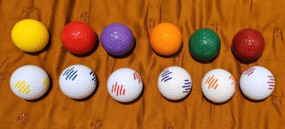 12 Pool Table Golf Balls partial set missing 2 8 and 14