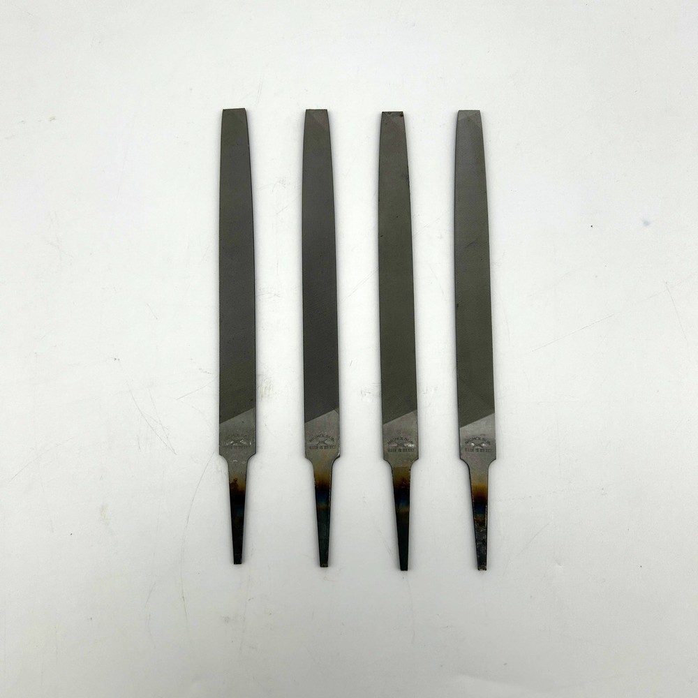 Nicholson 6" Flat Double / Single Cut Smooth File 03533N Rectangular w/ Tang 4pk