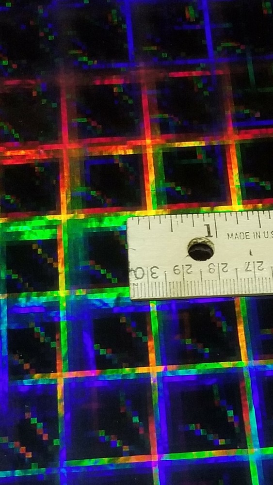 Black Plaid Pattern Holographic Diffractive Sign Plotter Vinyl Film