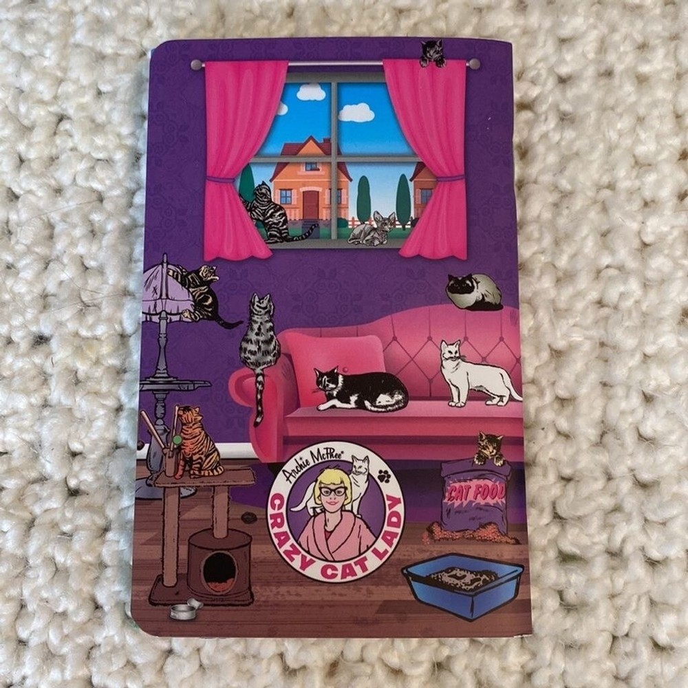 Three Crazy Cat Lady Archie McPhee Notebooks