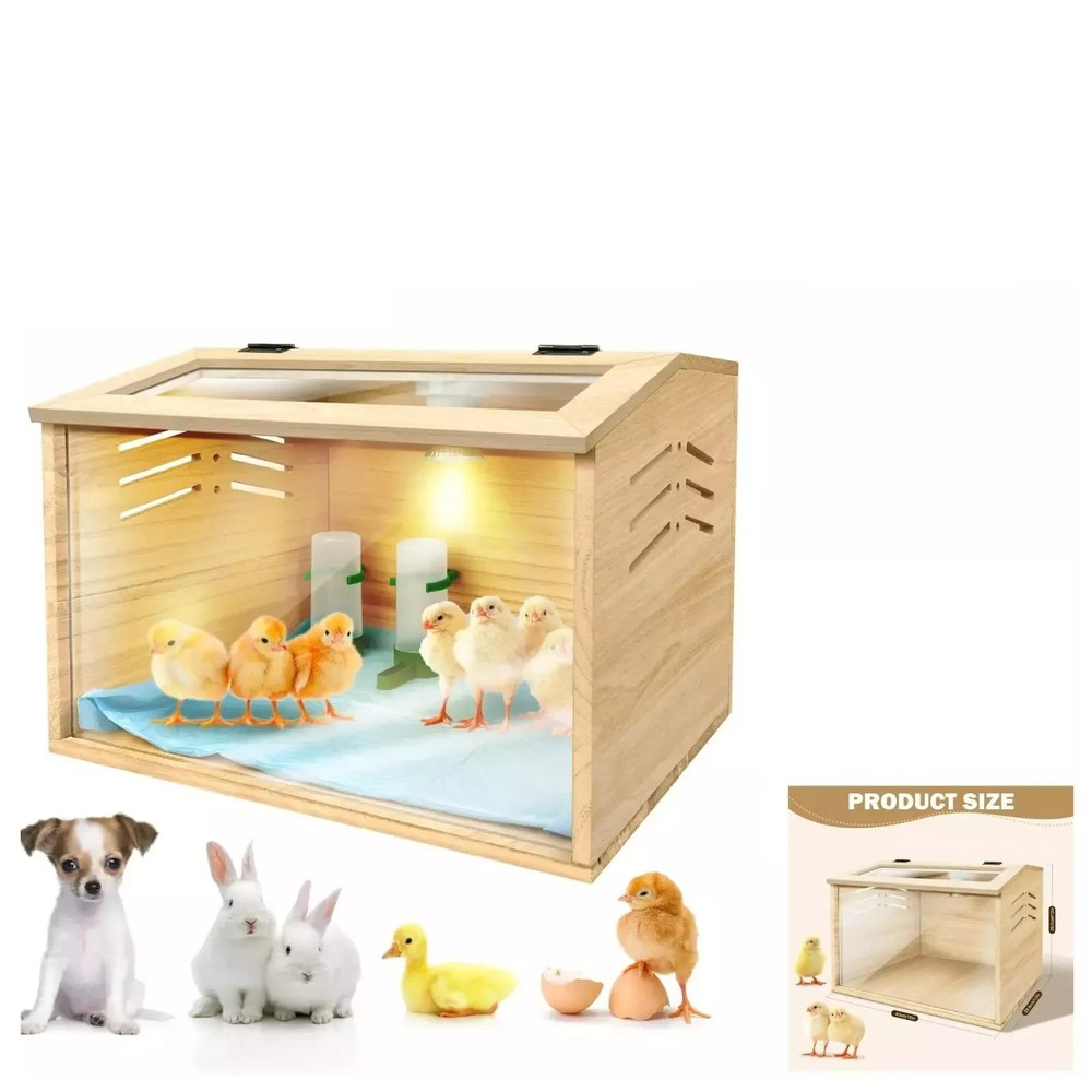Chicken Brooder Box Cage Coop Chick Brooderbrooder For Baby Chicks Wooden NEW