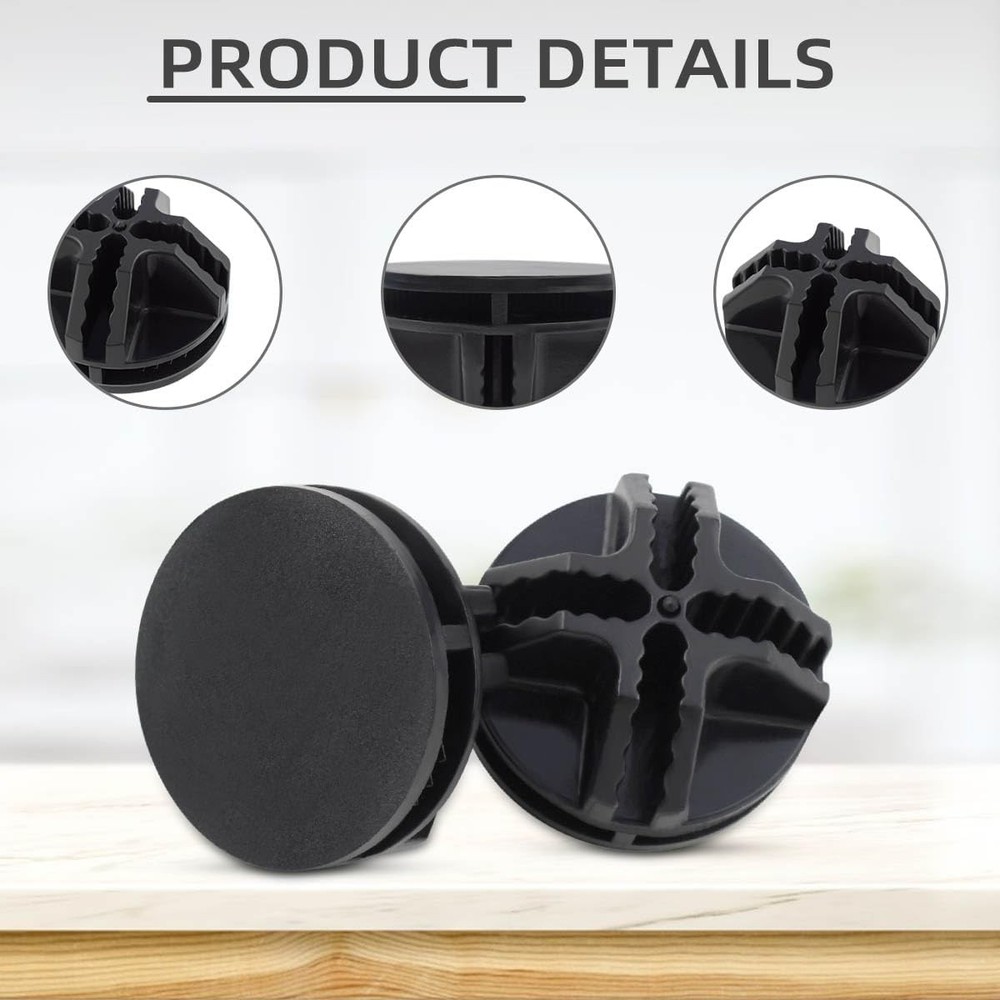 16PCS Plastic Cube Connectors for Wire Storage Grid Modular Shelving Black
