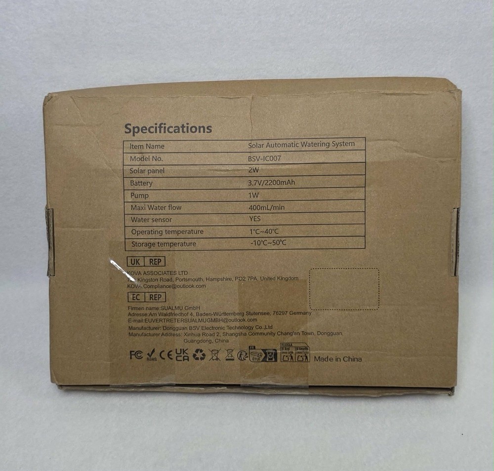 NEW - Anset solar automatic drip watering system 15 m hose