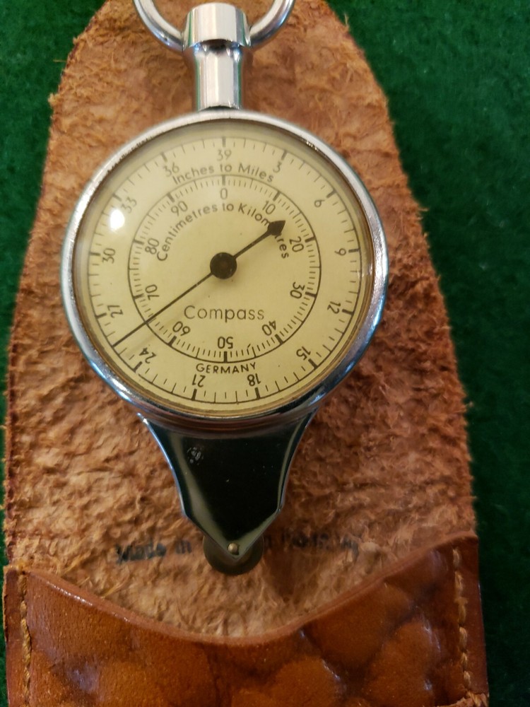 OPISOMETER Germany Compass with Leather Case Nautical Map Reading Antique