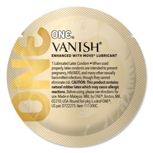 ONE Vanish Hyperthin Thin Ultra Soft Lubricated Latex Bulk Condoms
