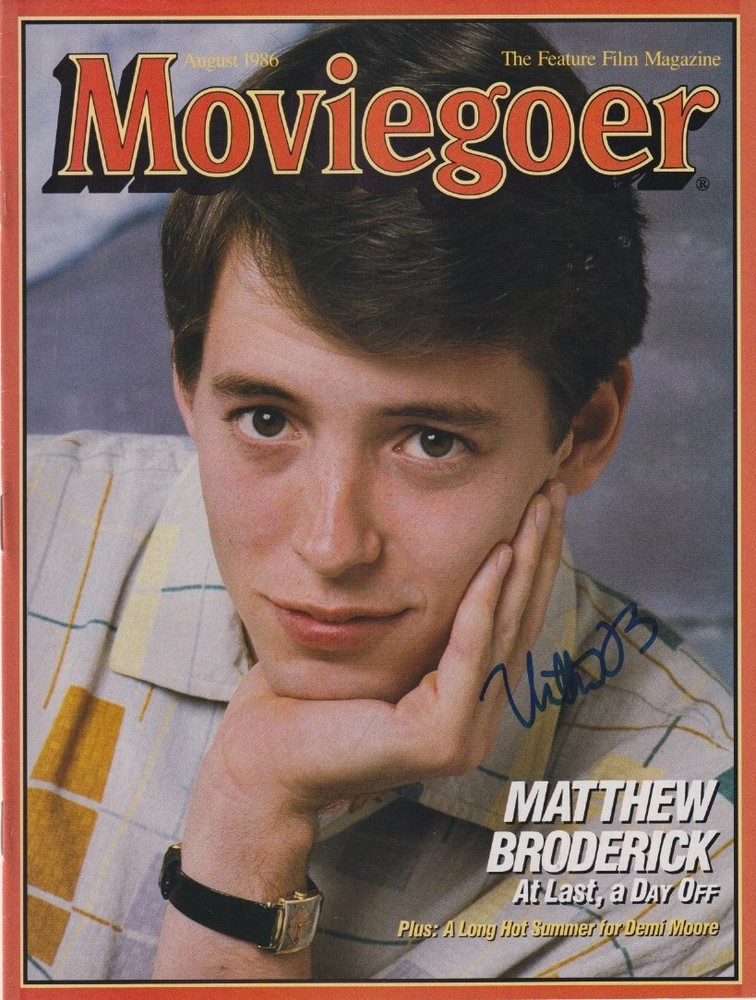 Matthew Broderick signed magazine