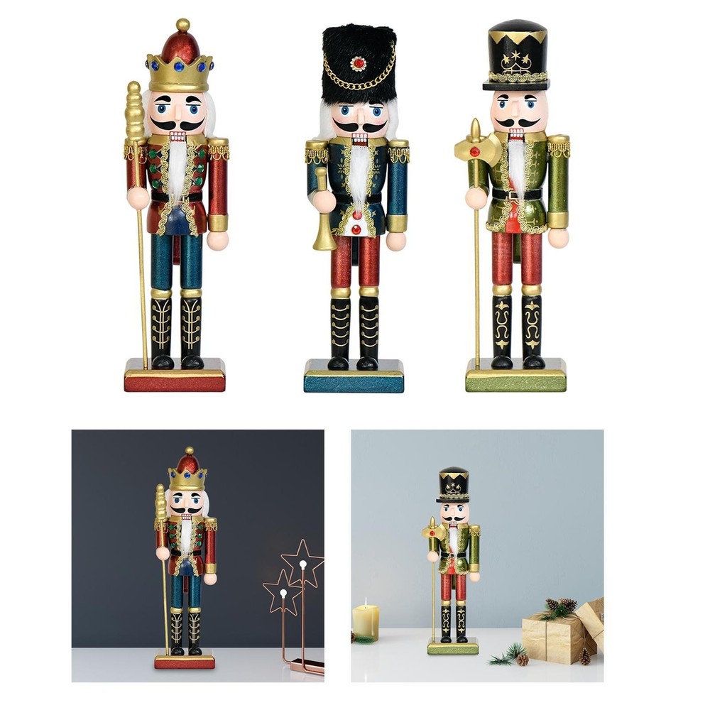 Christmas Nutcracker Figure Collectibles Decorative Statue Creative Puppet