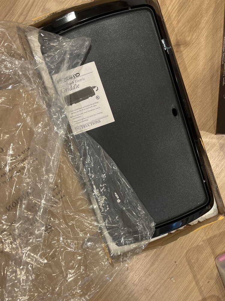 New PRESTO Cool Touch Griddle Box Opened