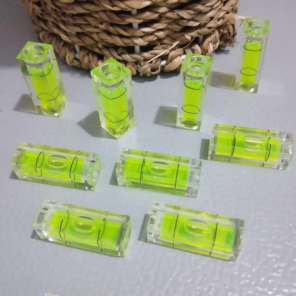 Fluorescent Yellow-Green 6-Pcs Bubble Level Set - Compact Leveling Tools