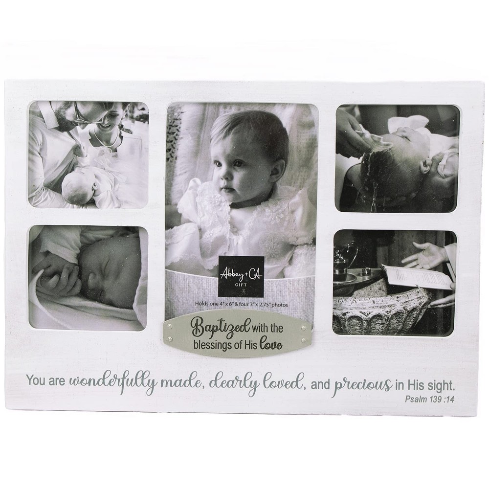 Abbey & CA Gift Baptism Collage Frame W/Easel & Hanger