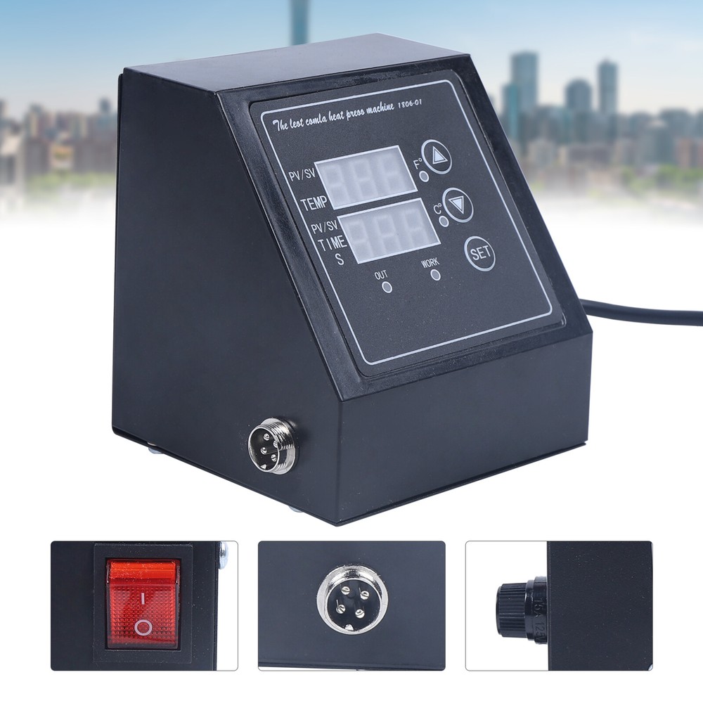 Heat Press Machine Dual Display Control Box with Adjustable Temperature