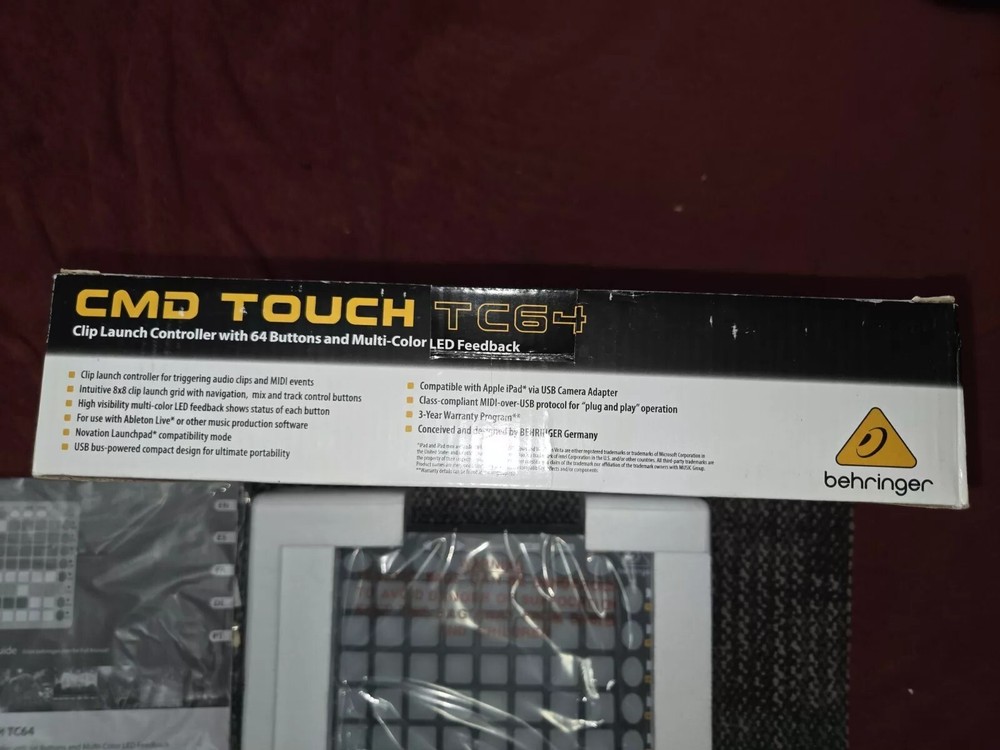 Behringer CMD TOUCH TC64 Clip Launch Controller with 64 Buttons and Multi-Color