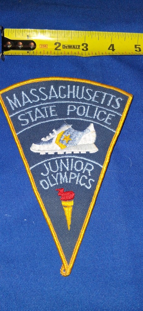 Massachusetts state police patch junior Olympics patch.