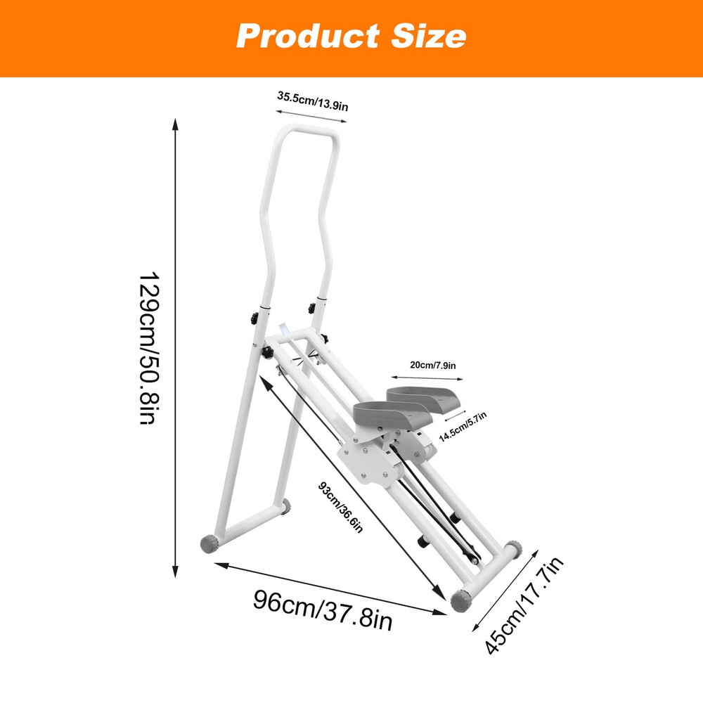 Stair Stepper Extended Step Range Climber Machine for Legs, Core and Glute Worko