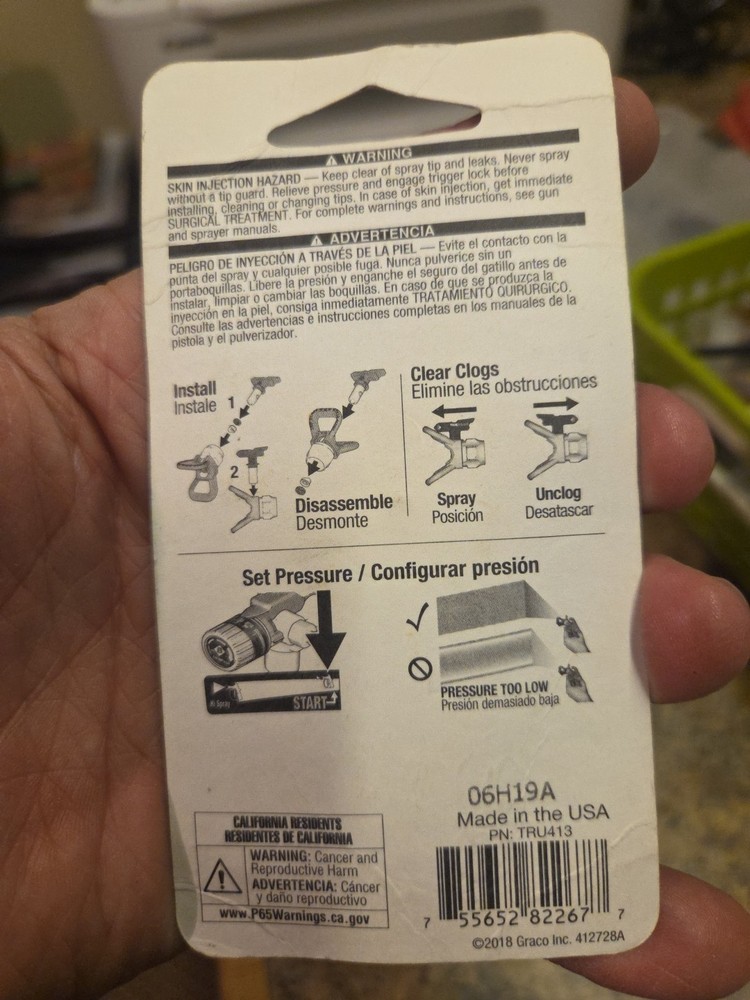 Graco TrueAirless Spray Tip #413 - Semi-Transparent & Solid Stain - 8" Fan Width