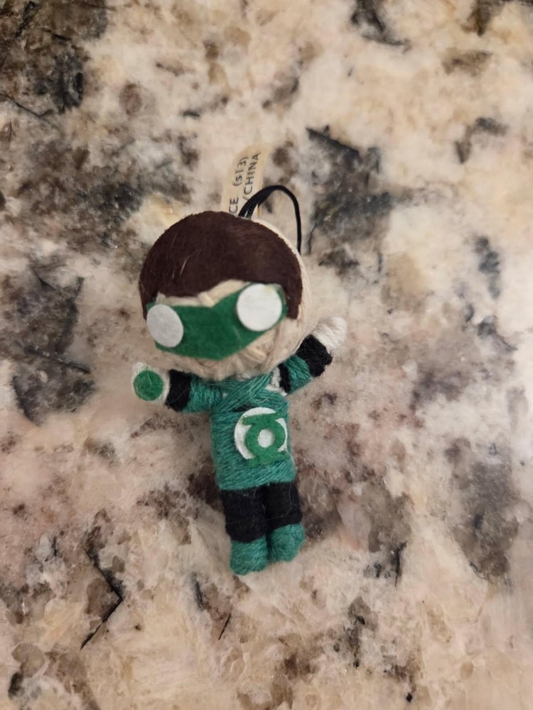 DC COMICS Green Lantern YARN STRING DOLL ORNAMENT