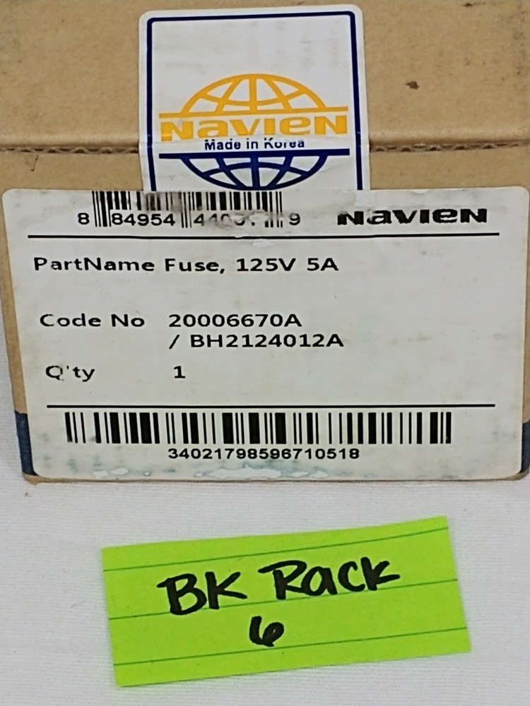 Navien FUSE 125v 5A BH2124012A 20006670A SEALED BOX NEW