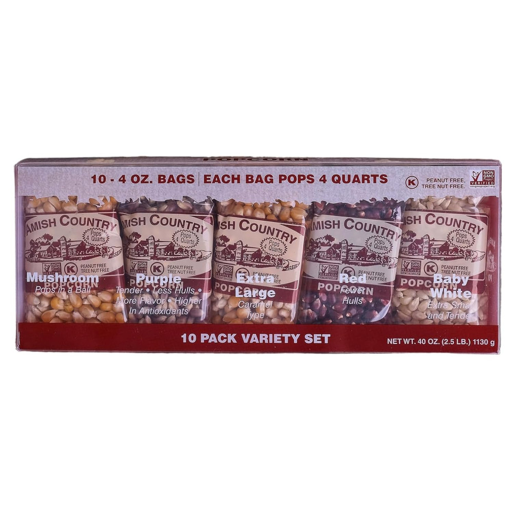 | 4 Ounce Variety Kernel Gift Set (10 Pack Assorted) | Old Fashioned, Non-GMO an