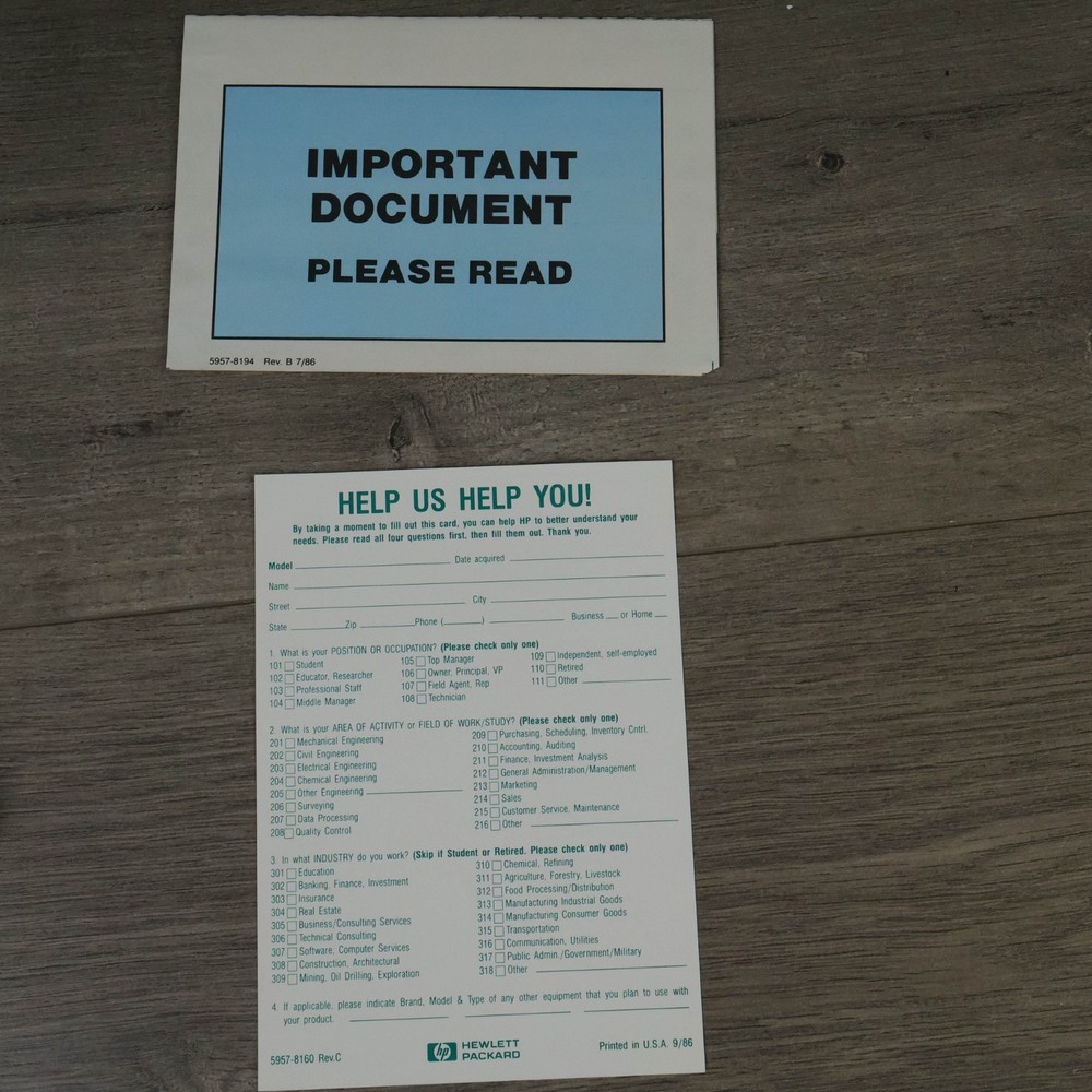 HP-75D Handheld Computer VTG Hewlett Packard EXCELLENT In Box Complete Bundle