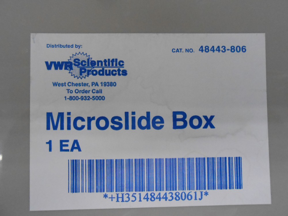 VWR 48443-806 MICROSLIDE BOX 100 POSITION
