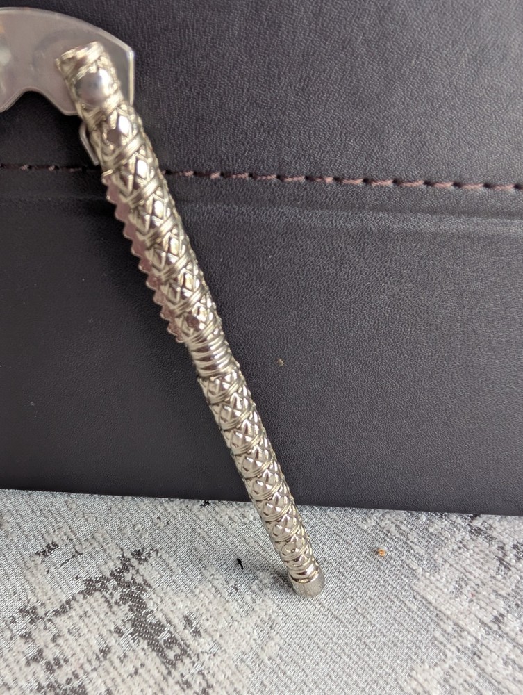 Vintage Silver Toned Shell Nut Cracker 5" Works