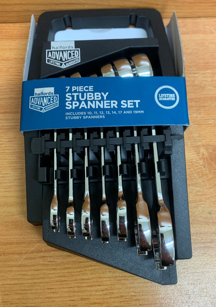 Halfords Advanced 7 Piece Stubby Spanner Set