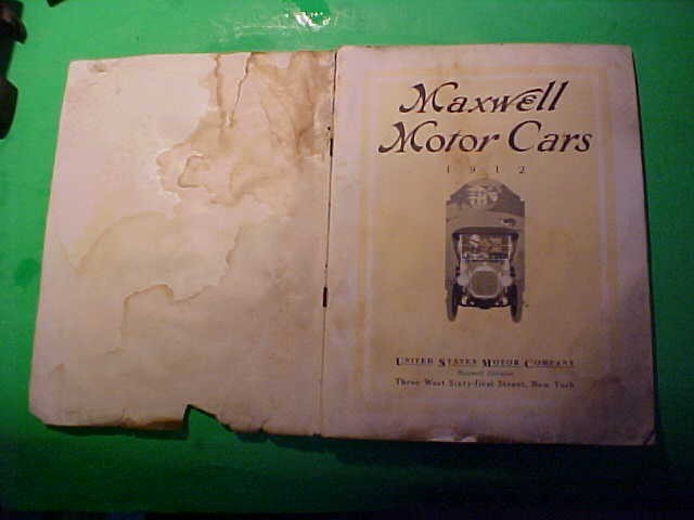 1912 Maxwell Motor Car Catalog