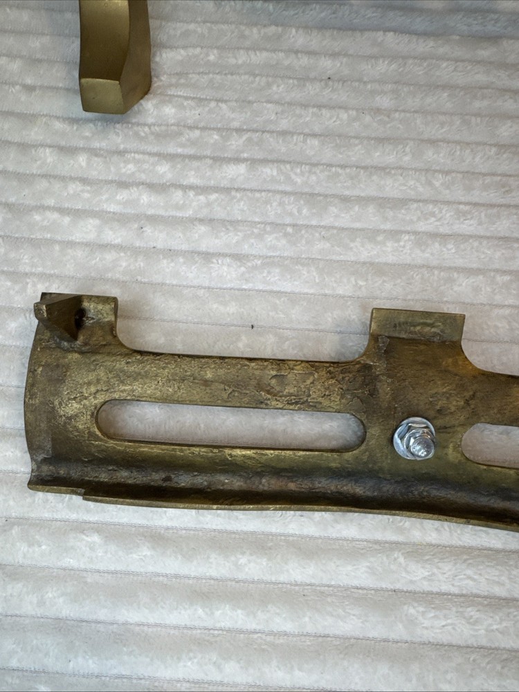 Vintage Solid Brass Fire Grate Front Fret Fireplace Guard Approx 15.5" Width