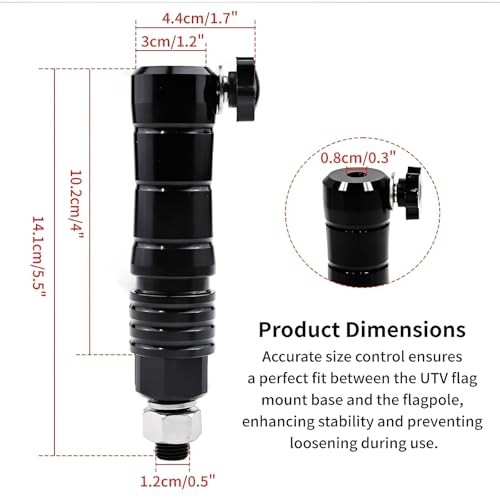 2 Pack Quick Release Flag Pole Holder – One-Click Whip Flag Mount Base for
