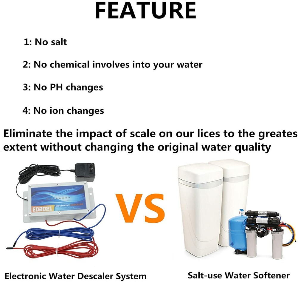 Electronic Water Descaler System Alternative Salt Free Water Softener