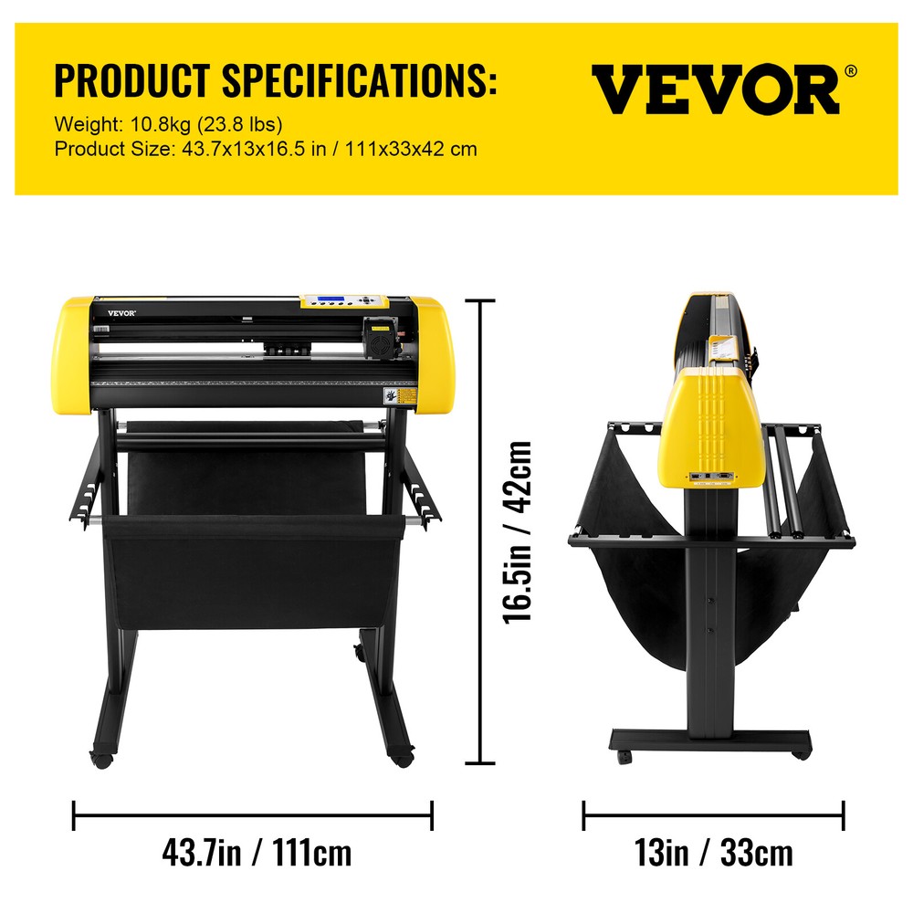 VEVOR Vinyl Cutter Machine 34in 870mm Plotter Automatic Camera Contour Cutting