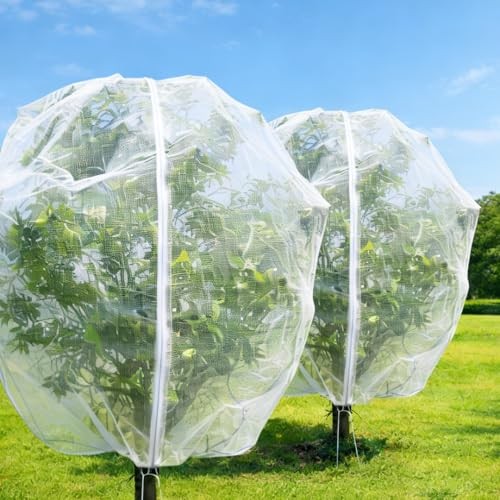 2 Pack 13x13ft Extra Large Fruit Tree Netting with Double Zipper 13x13ft(2Pack)