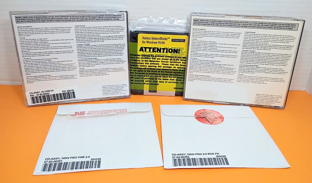 ☣️ Symantec Norton Utilities Version 2.0 SystemWorks PRO CD Software PC Tools